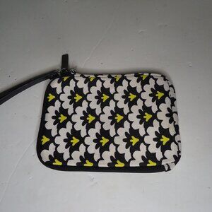 Vera Bradley Fanfare Fans Yellow Black Neoprene Tablet eReader Sleeve Retired